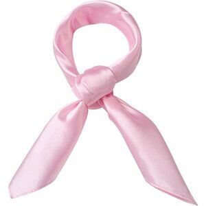 Women's Pink Silk Feeling Scarf 23.6'' Square Satin Scarf Neck Head Bandana
